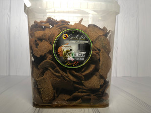 Рыбные снеки: Ведро Ржаные гренки с малосольным огурчиком