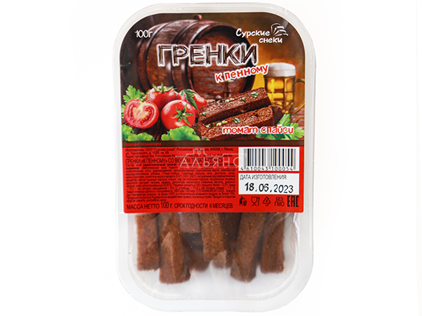 Сурские гренки Томат спайси (100 гр) в Томилино
