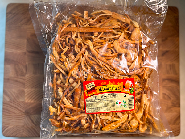 Нитка ЖАРЕНАЯ "Краб" Oktobtersnak 1 кг (сырный продукт) в Томилино