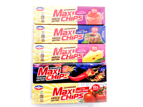 Чипсы "Maxi chips" ассорти 100 гр. в Томилино